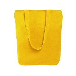 Сумка на молнии Zipper из хлопка 280 г c карманом на молнии спереди, желтый