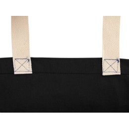 Сумка Donny из хлопка с донной складкой и парусиновыми ручками, черный