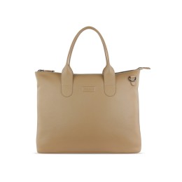 Сумка-шоппер BUGATTI ЭЛЬЗА | ELSA, песочного цвета, воловья кожа/полиэстер, 46х11х31,5 см