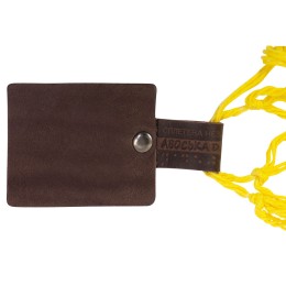 Авоська Dream М "old style" 15 литров с кожаными ручками, желтый (7)