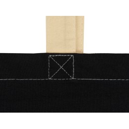 Сумка для шопинга Twin двухцветная из хлопка, 180 г/м2, черный/натуальный