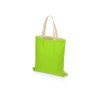 Сумка для шопинга Twin двухцветная из хлопка, 180 г/м2, зеленое яблоко/натуральный