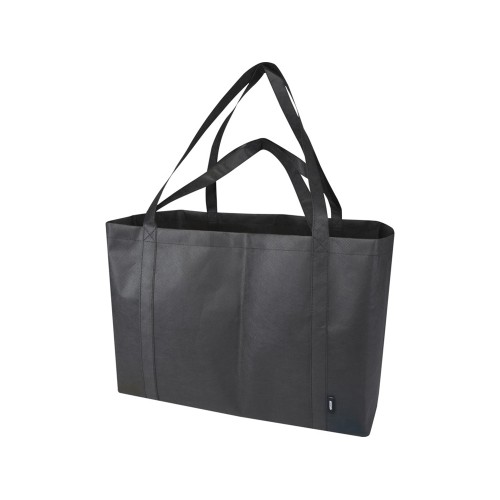 Jumbo эко-сумка очень большого размера из нетканого материала, объемом 65 л, сплошной черный