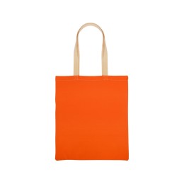 Сумка для шопинга Twin двухцветная из хлопка, 180 г/м2, оранжевый/натуральный