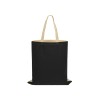 Сумка для шопинга Twin двухцветная из хлопка, 180 г/м2, черный/натуальный