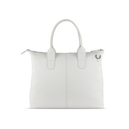 Сумка-шоппер BUGATTI ЭЛЬЗА | ELSA, белая, воловья кожа/полиэстер, 46х11х31,5 см