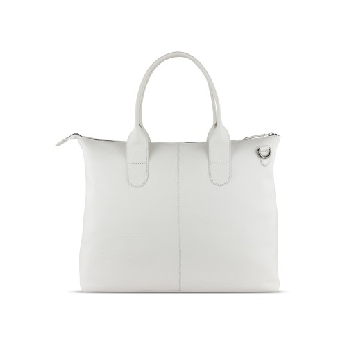 Сумка-шоппер BUGATTI ЭЛЬЗА | ELSA, белая, воловья кожа/полиэстер, 46х11х31,5 см