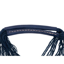 Авоська Dream L наплечная 25 литров с кожаными ручками, темно-синий