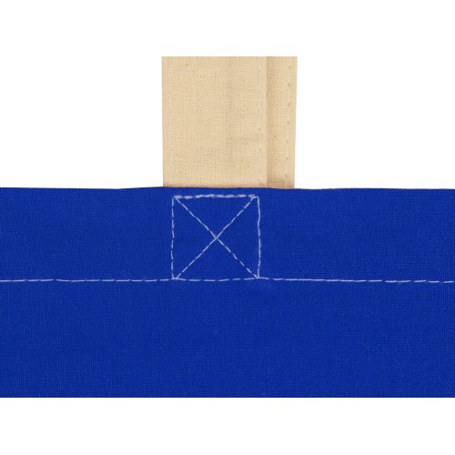 Сумка для шопинга Twin двухцветная из хлопка, 180 г/м2, синий/натуральный (P)