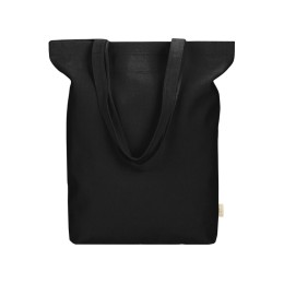 Сумка Fixy из переработанного хлопка с фиксирующей эластичной лентой, черный