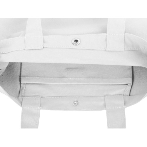 Сумка Helfer из хлопка на кнопке с регулирующейся лямкой, белый