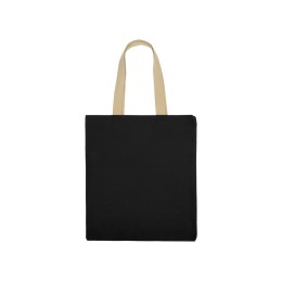 Сумка для шопинга Steady из хлопка с парусиновыми ручками, 260 г/м2, черный