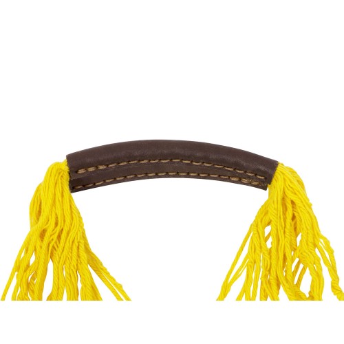 Авоська Dream М "old style" 15 литров с кожаными ручками, желтый (7)