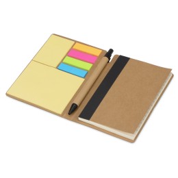 Блокнот А6 «Write and stick» с ручкой и набором стикеров, черный