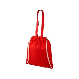 Рюкзак со шнурком Eliza из хлопчатобумажной ткани плотностью 240 г/м2, красный