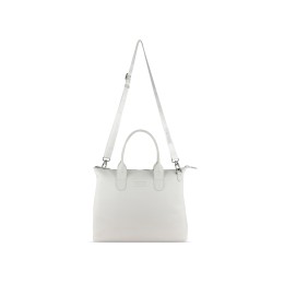 Сумка-шоппер BUGATTI ЭЛЬЗА | ELSA, белая, воловья кожа/полиэстер, 46х11х31,5 см