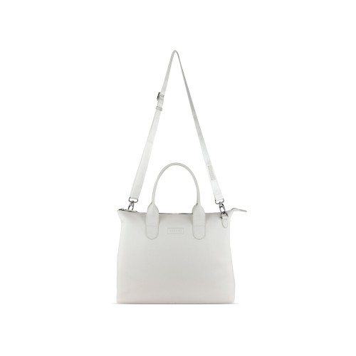 Сумка-шоппер BUGATTI ЭЛЬЗА | ELSA, белая, воловья кожа/полиэстер, 46х11х31,5 см