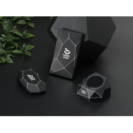 Док-станция «Geo Dock» с быстрой беспроводной зарядкой, черный с белой подсветкой. XOOPAR