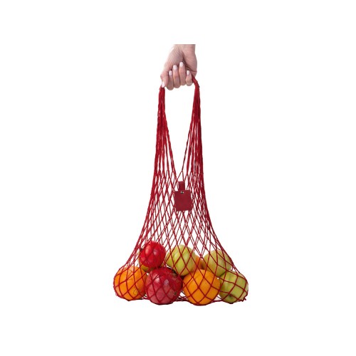 Авоська Dream L наплечная 25 литров с кожаными ручками, красный (1)