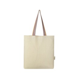 Эко-сумка Rainbow объемом 5л из переработанного хлопка плотностью 180 г/м2, натуральный