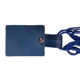 Авоська Dream М "old style" 15 литров с кожаными ручками, синий (12)