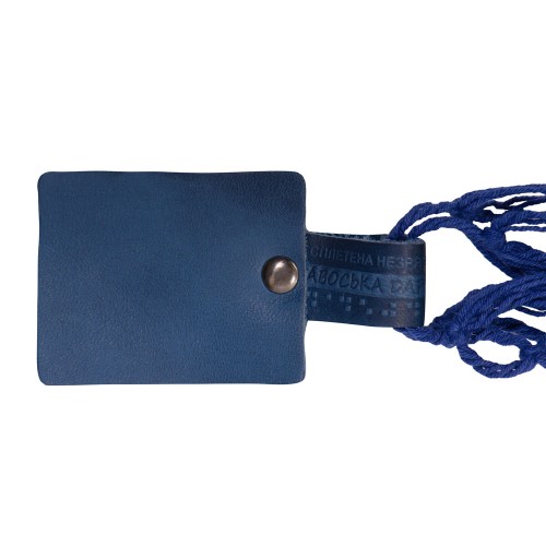 Авоська Dream М "old style" 15 литров с кожаными ручками, синий (12)