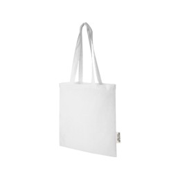 Эко-сумка Madras объемом 7 л из переработанного хлопка плотностью 140 г/м2, белый