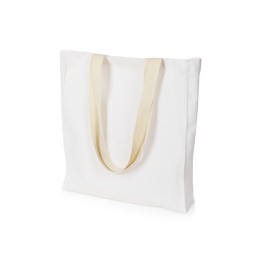 Сумка Donny из хлопка с донной складкой и парусиновыми ручками, белый