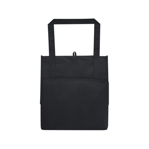 Liberty эко-сумка с прочным днищем объемом 6 л из нетканого материала, переработанного по стандарту GRS, сплошной черный