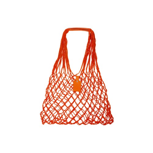 Авоська Dream L наплечная 25 литров с кожаными ручками, оранжевый (5)