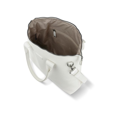 Сумка-шоппер BUGATTI ЭЛЬЗА | ELSA, белая, воловья кожа/полиэстер, 46х11х31,5 см