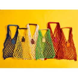 Авоська Dream М "old style" 15 литров с кожаными ручками, оранжевый (5)