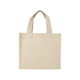 Мини эко-сумка Odessa с клинчиком, изготовленная из переработанного хлопка, сертифицированного согласно GRS, плотностью 220 г/м², объемом 9 л - Натуральный