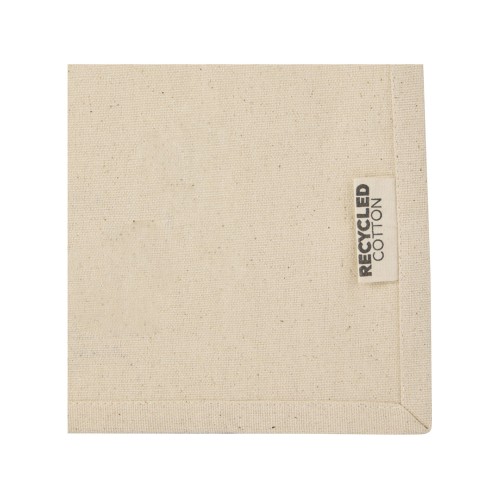 Мини эко-сумка Odessa с клинчиком, изготовленная из переработанного хлопка, сертифицированного согласно GRS, плотностью 220 г/м², объемом 9 л - Натуральный