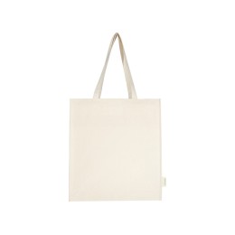 Orissa эко-сумка из органического материала GOTS с полной ластовицей, 180 г/м², 14 л - Натуральный