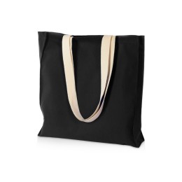 Сумка Donny из хлопка с донной складкой и парусиновыми ручками, черный