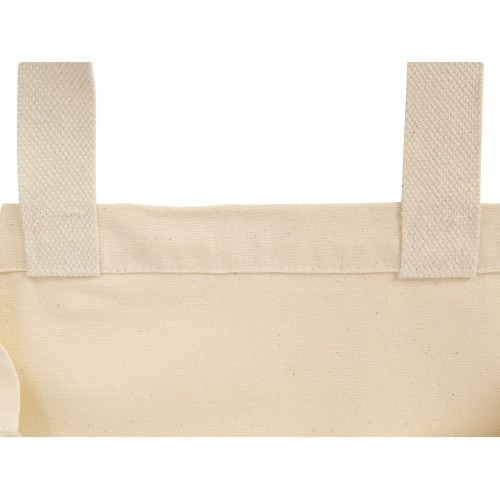 Сумка Donny из хлопка с донной складкой и парусиновыми ручками, натуральный (Р)