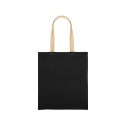 Сумка для шопинга Twin двухцветная из хлопка, 180 г/м2, черный/натуальный