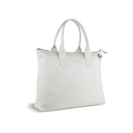 Сумка-шоппер BUGATTI ЭЛЬЗА | ELSA, белая, воловья кожа/полиэстер, 46х11х31,5 см