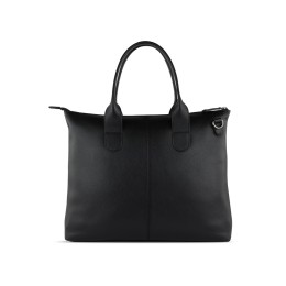 Сумка-шоппер BUGATTI ЭЛЬЗА | ELSA, чёрная, воловья кожа/полиэстер, 46х11х31,5 см