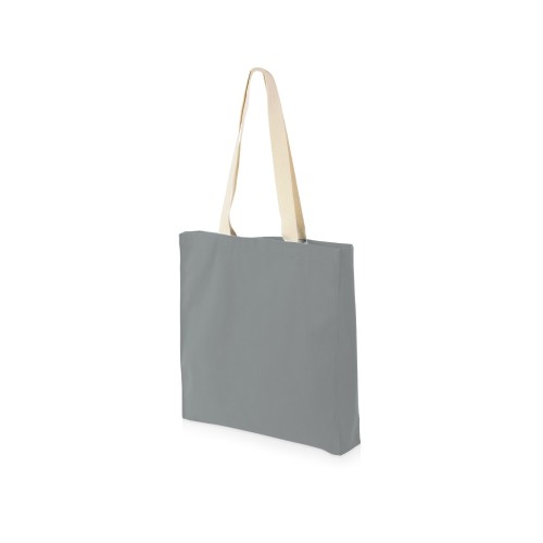 Сумка Donny из хлопка с донной складкой и парусиновыми ручками, серый