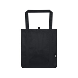 Liberty эко-сумка с прочным днищем объемом 6 л из нетканого материала, переработанного по стандарту GRS, сплошной черный