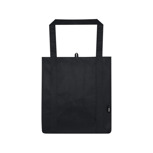 Liberty эко-сумка с прочным днищем объемом 6 л из нетканого материала, переработанного по стандарту GRS, сплошной черный