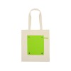 Складная хлопковая сумка для шопинга Gross с карманом, зеленое яблоко