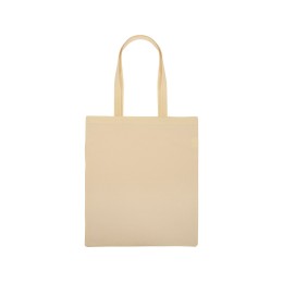 Сумка для шопинга Twin двухцветная из хлопка, 180 г/м2, зеленое яблоко/натуральный