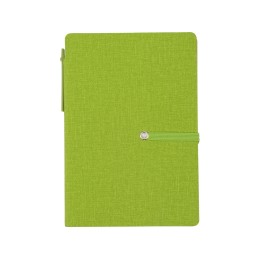 Блокнот А6 «Write and stick» с ручкой и набором стикеров, зеленое яблоко