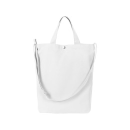 Сумка Helfer из хлопка на кнопке с регулирующейся лямкой, белый