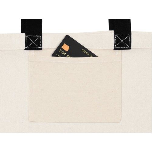 Сумка для шоппинга Cotton из переработанного хлопка 280 г, черный