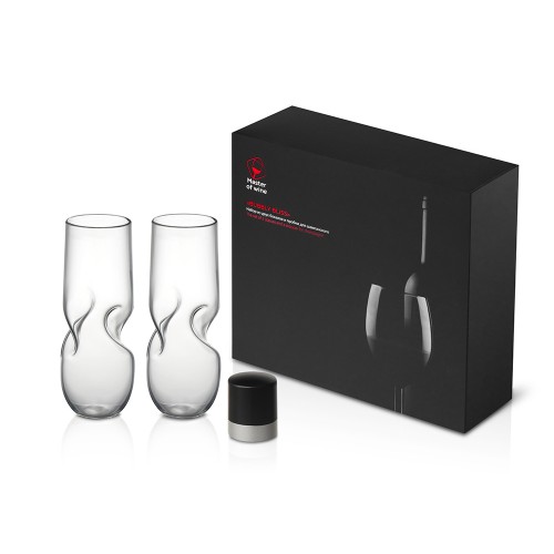 Набор из двух бокалов и пробки для шампанского "Bubbly Bliss"