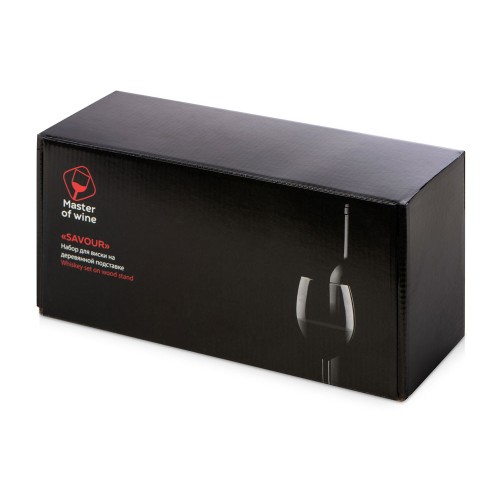 Набор для виски и коктейлей на подставке из дуба «Savour»